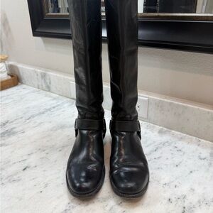 Black Frye Leather Knee-High Boots